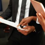 Lawyer reviewing prenup agreement